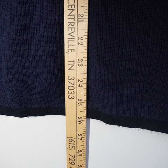 Rag Bone Men Navy Blue Ribbed Knit Short Sleeve Polo Shirt Size M Preppy Europe - Picture 9 of 9